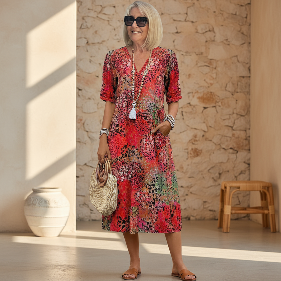 VERONICA | VIBRANT MIDI DRESS