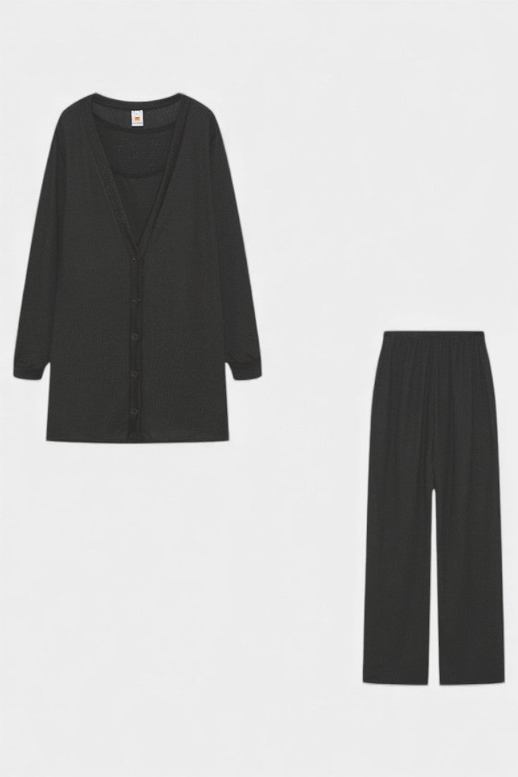 Clélia Ensemble Tricoté Confortable en Trois Pièces