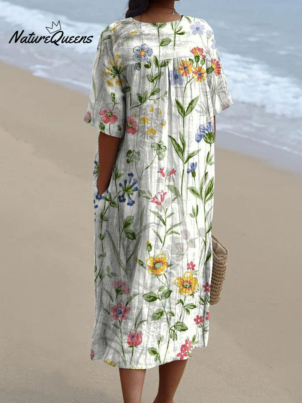Robe Décontractée Florale Vintage pour Femmes