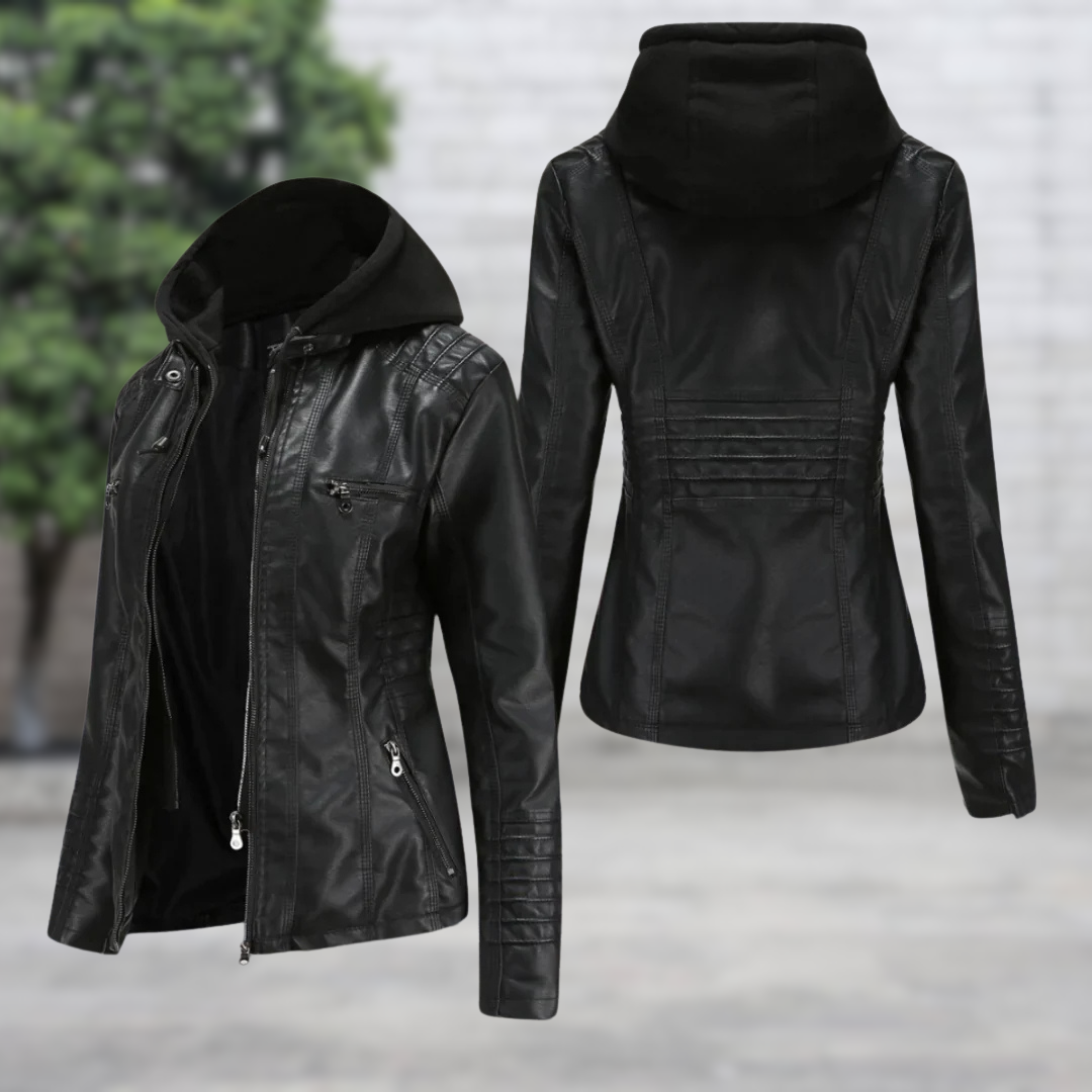 COSTANZA | Blouson intemporel en cuir végétalien.