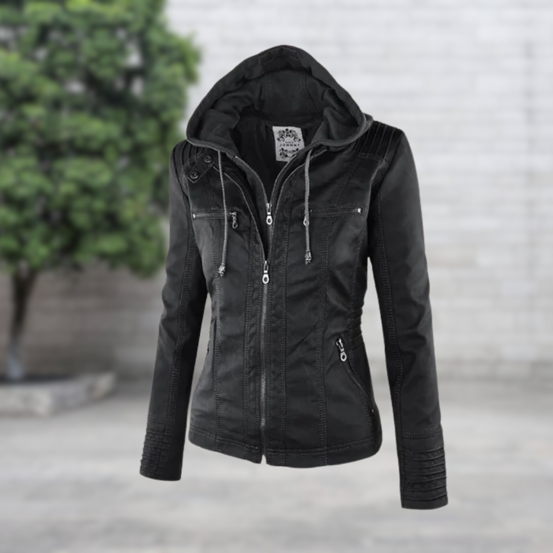 COSTANZA | Blouson intemporel en cuir végétalien.