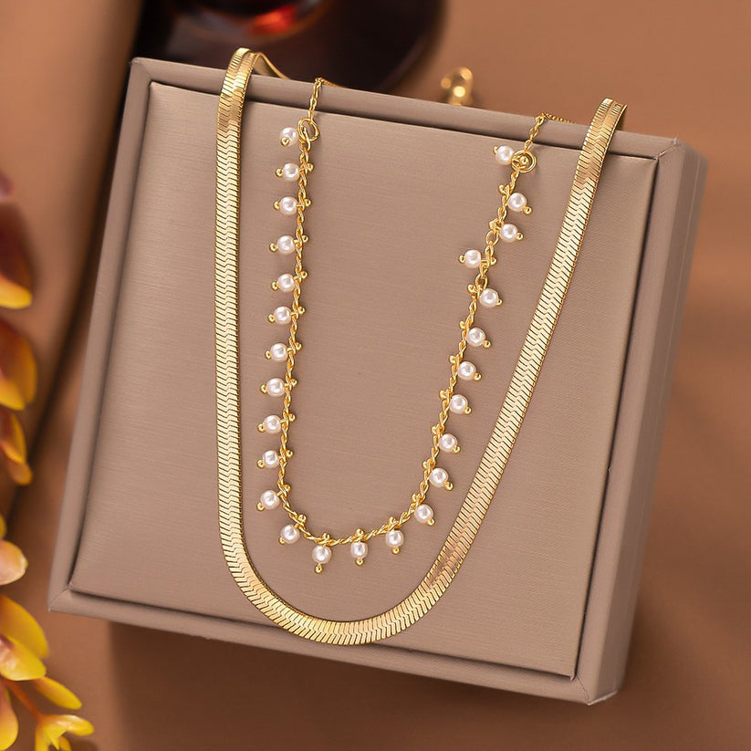 Marizanne | Luxe Snake Choker & Pearl Jewelry Set