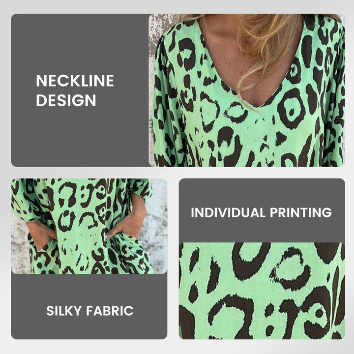 JOLY | Robe fluide avec décolleté en V et poches.